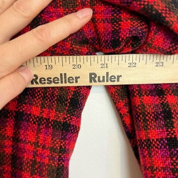 VTG 80s Holt Renfrew Hardy Amies Womens M Plaid Double Breasted Blazer Jacket Re - Picture 7 of 15